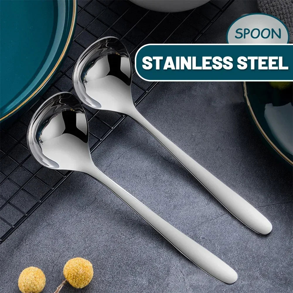 Stainless Steel Long Handle Soup Spoon