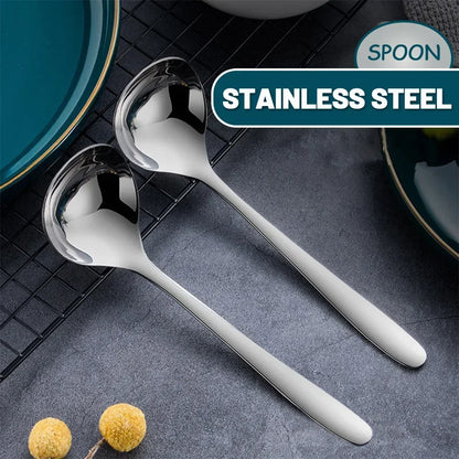 Stainless Steel Long Handle Soup Spoon