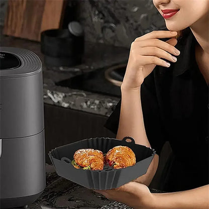 Silicone Air Fryer Pot Tray with Handles