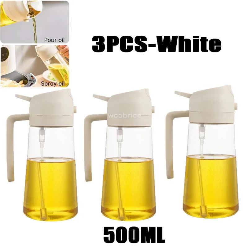 2-in-1 Oil Sprayer & Dispenser Bottle for Cooking
