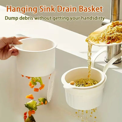 Press-Type Drain Basket Sink Strainer & Organiser
