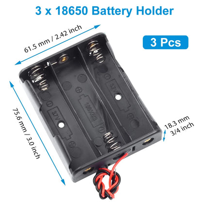 Battery Storage Holders with Red & Black Wires