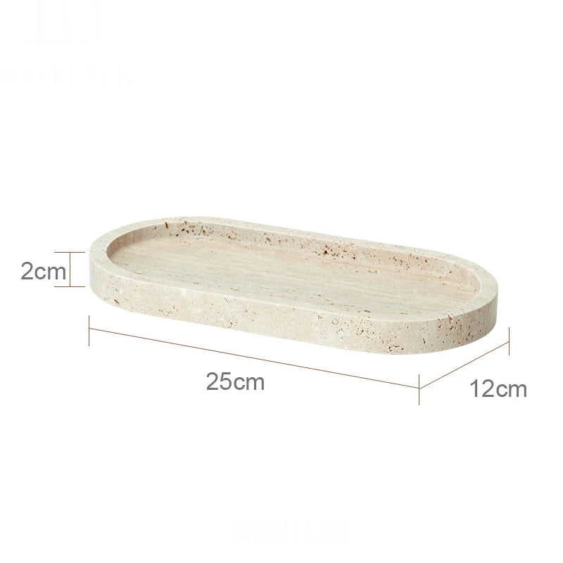 Travertine-Style Bathroom Accessories Set