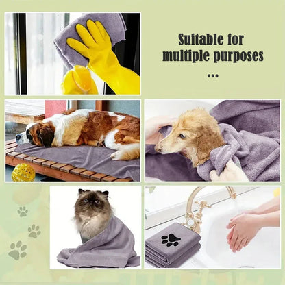 Pet Microfiber Bath Towel