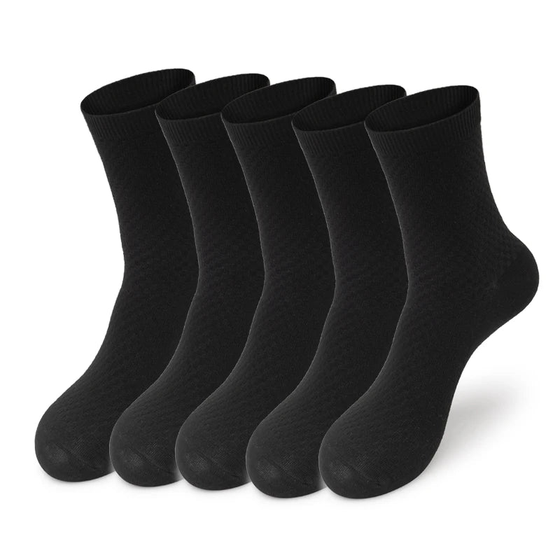 Men’s Bamboo Fiber Business Socks 5 Pairs