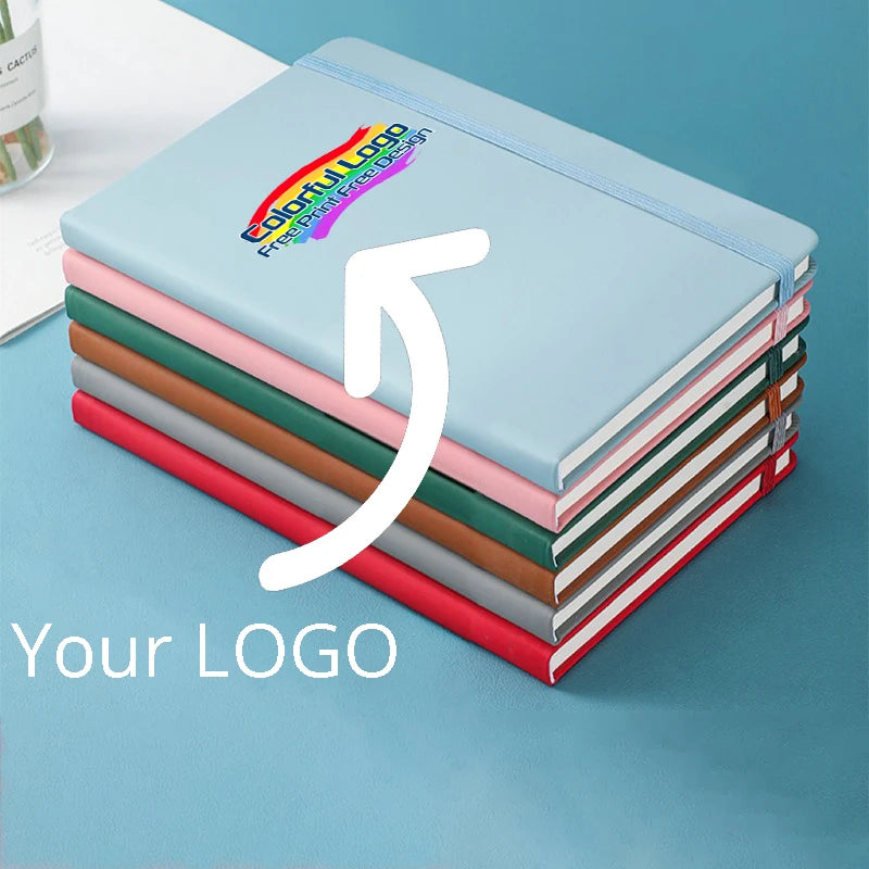 Custom A5/A6 PU Leather Notebook with Logo Printing