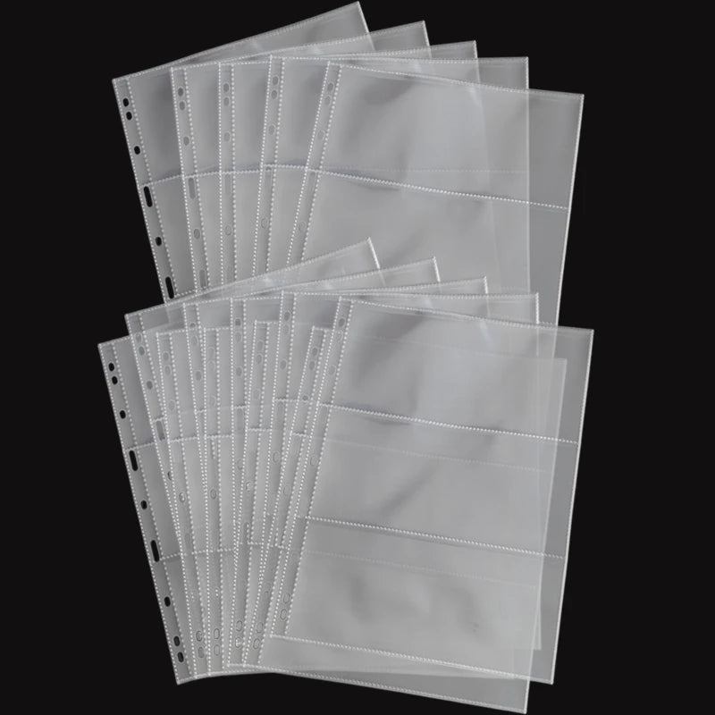3-Slot Banknote Collection Album Pages