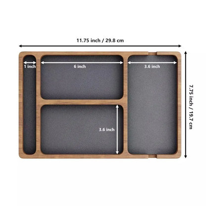Wooden Desktop Organizer Tray