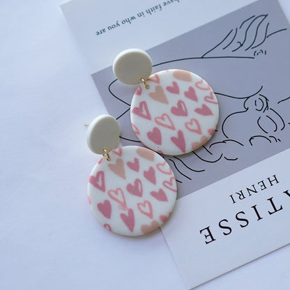 Heart Pattern Long Earrings