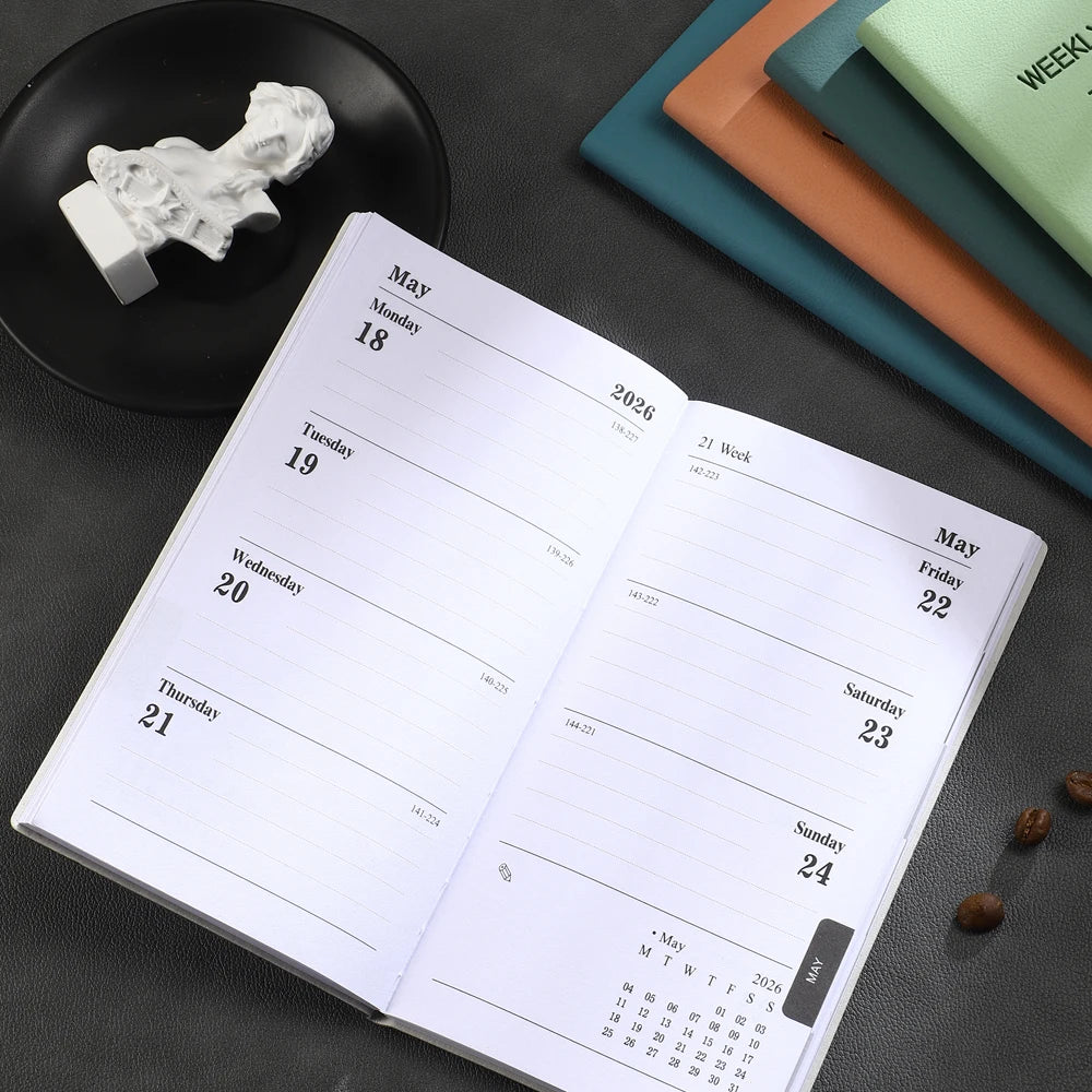 A6 Morandi Daily Planner & Weekly Organizer Notebook