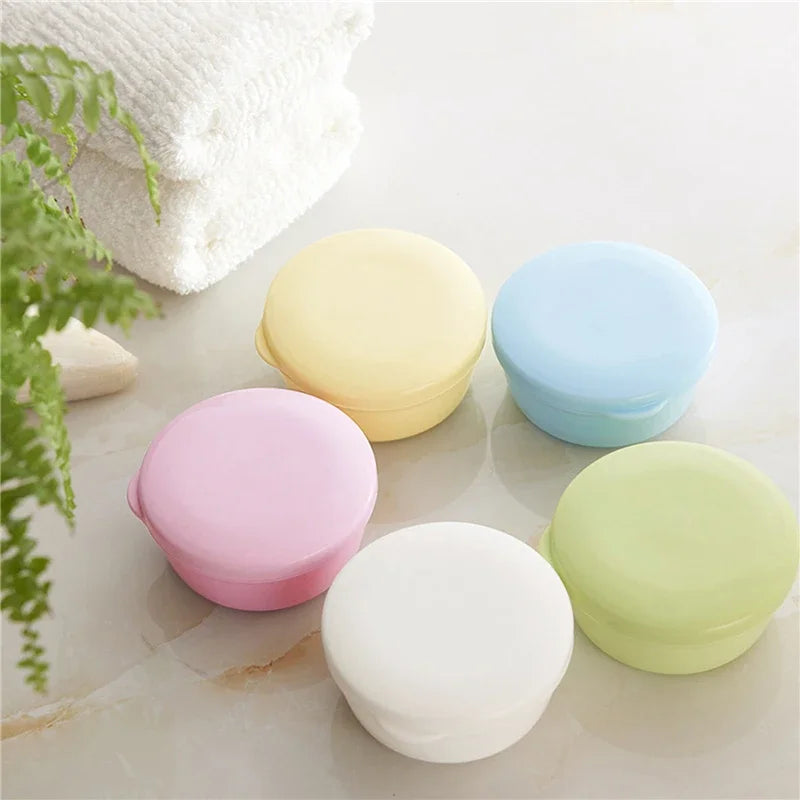 Round Travel Soap Box with Lid