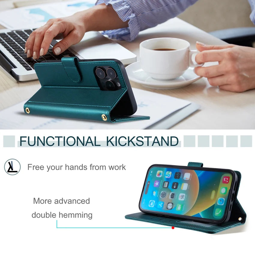 Flip Leather Wallet Case