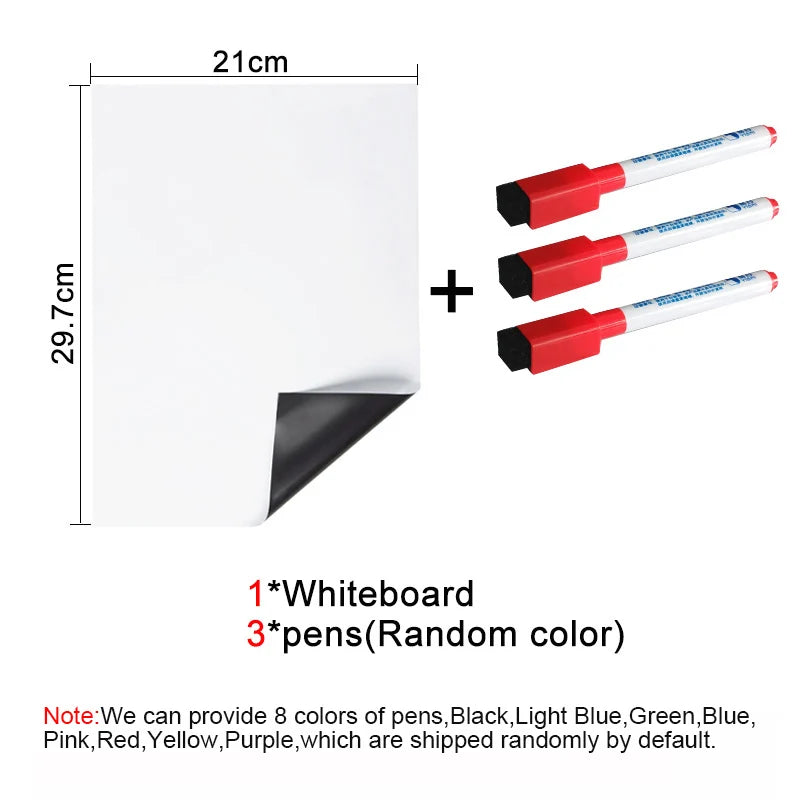 A4 Magnetic Dry Erase Whiteboard Sheet for Fridge