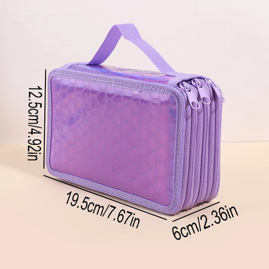Shiny Heart Pencil Case Organizer