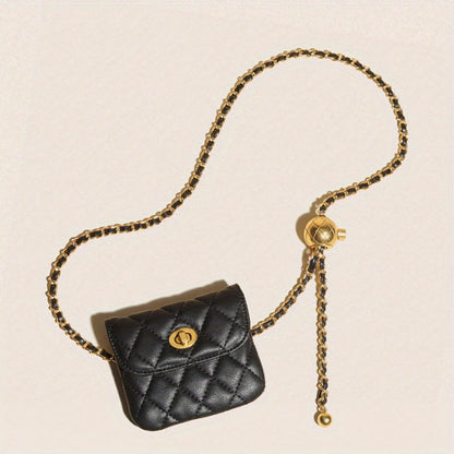 Women’s Quilted Chain Crossbody Waist Bag