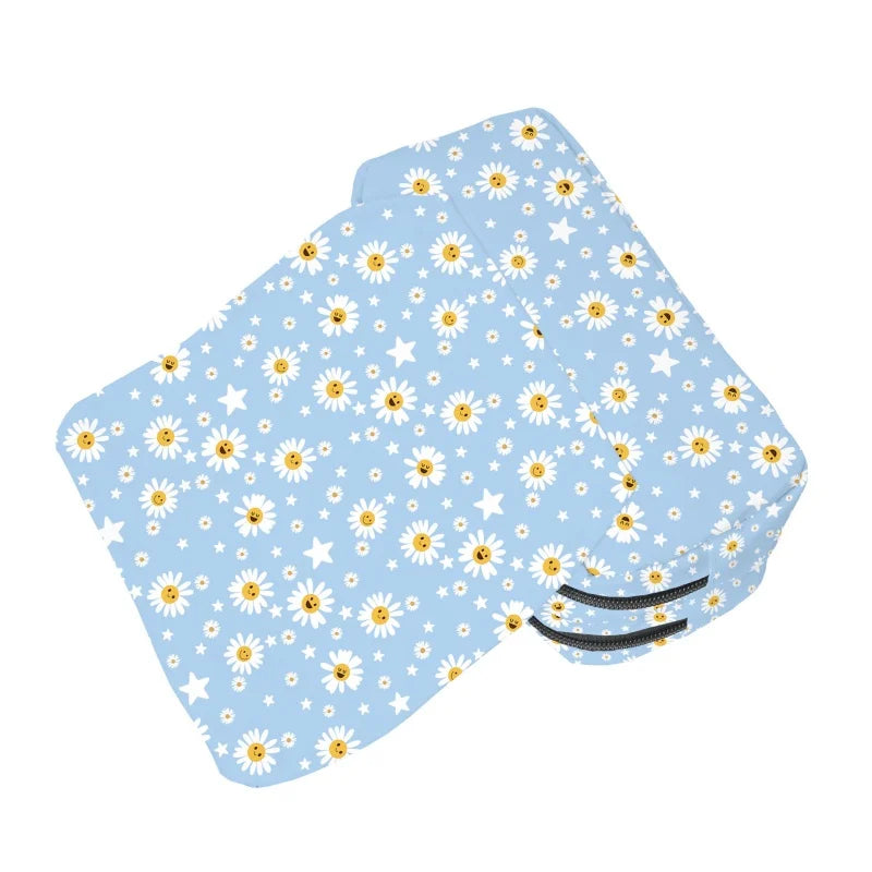 Daisy Print Double Layer Pencil Bag