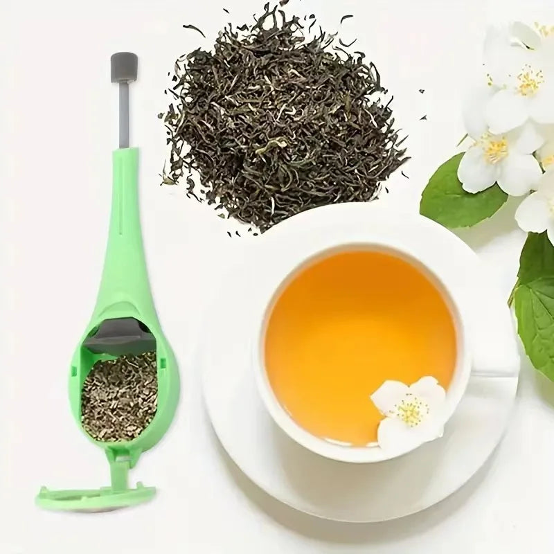 Tea Infuser Spoon with Built-In Plunger