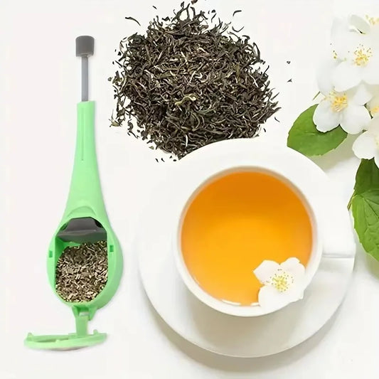 Tea Infuser Spoon with Built-In Plunger