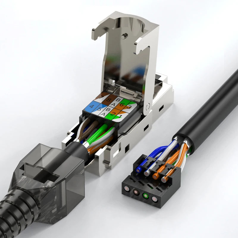 CAT6A CAT7 Shielded RJ45 Ethernet Plug