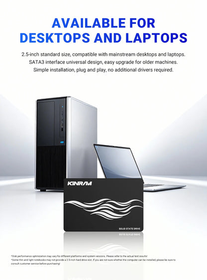KinRam SATA III SSD for Desktop & Laptop – High-Speed Internal Storage Upgrade