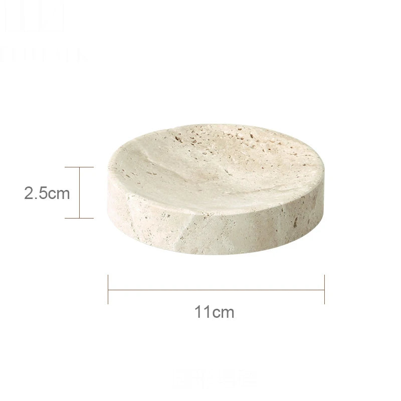 Travertine-Style Bathroom Accessories Set