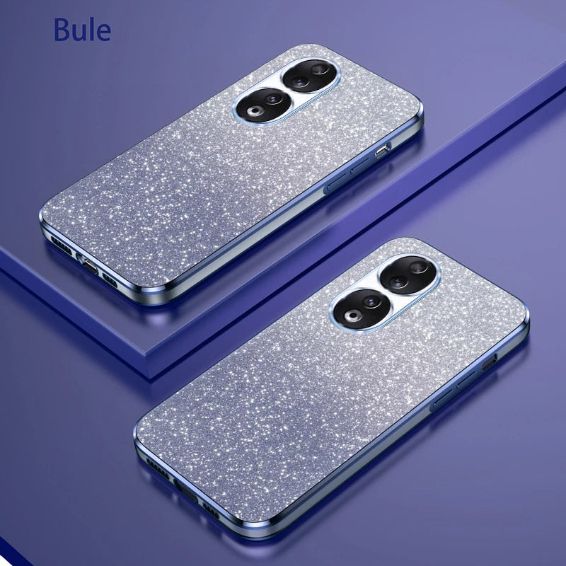 Luxury Electroplated Glitter Case For Honor 90 Pro Transparent Phone Back Cover