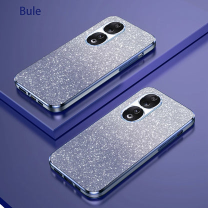 Luxury Electroplated Glitter Case For Honor 90 Pro Transparent Phone Back Cover