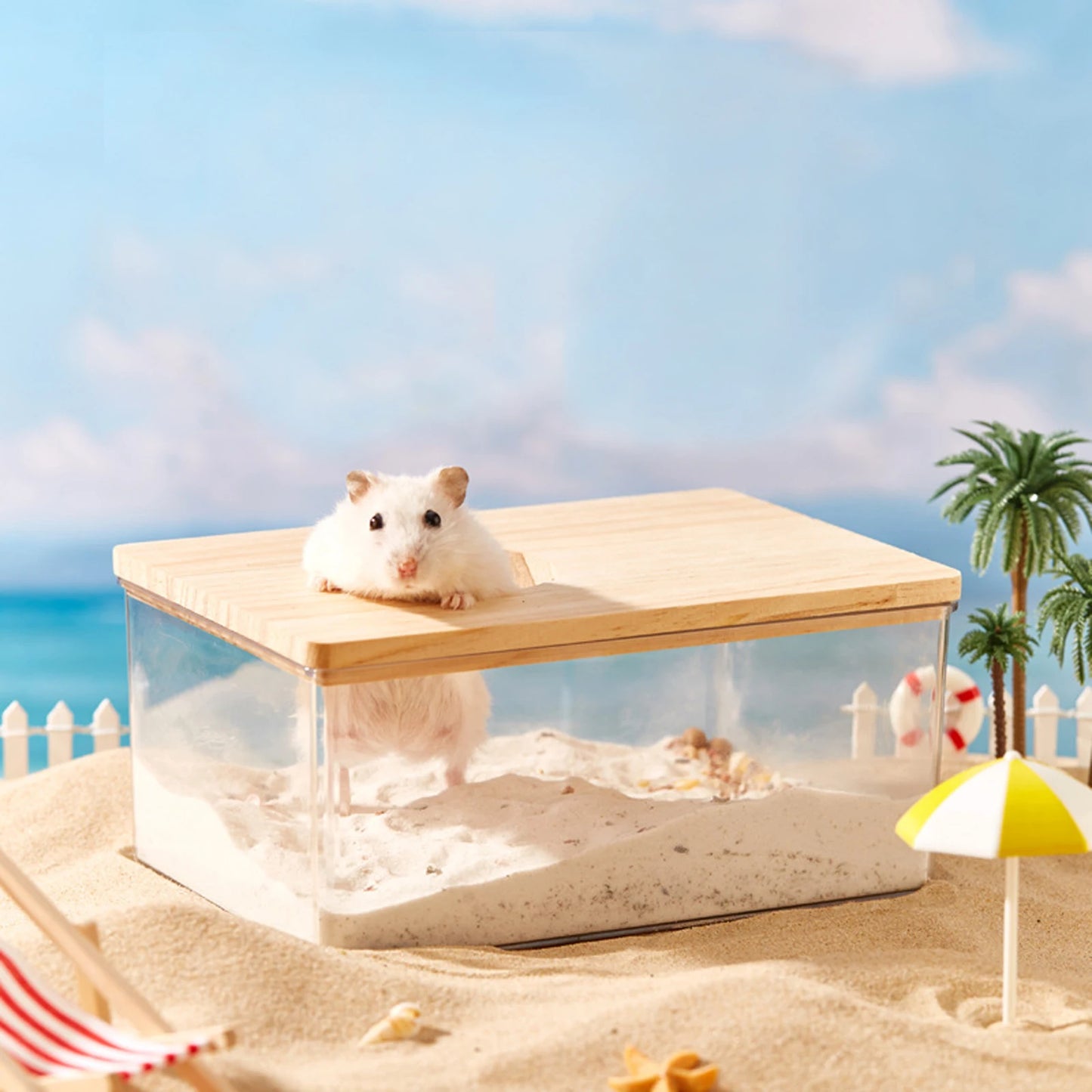 Acrylic Hamster Sand Bath House