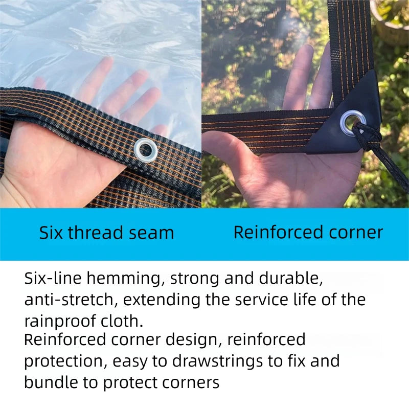 Heavy-Duty Clear Waterproof Tarpaulin