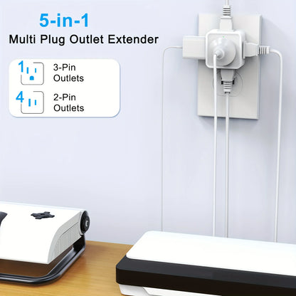 5-Way Wall Outlet Extender
