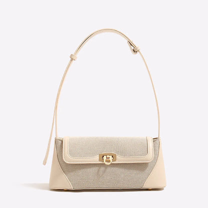 Women’s Color Block Baguette Shoulder Bag