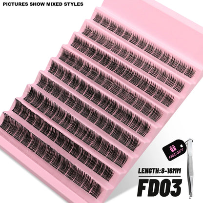 GROINNEYA DIY Natural Volume Cluster Lashes