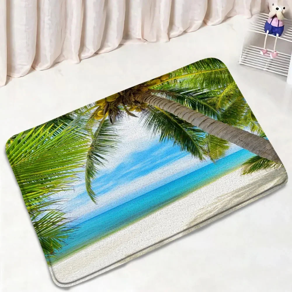 Ocean Seashell Bathroom Mat Set