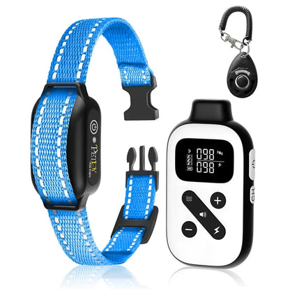 IPX7 Waterproof Remote Dog Training Collar with Auto Anti-Bark Mode