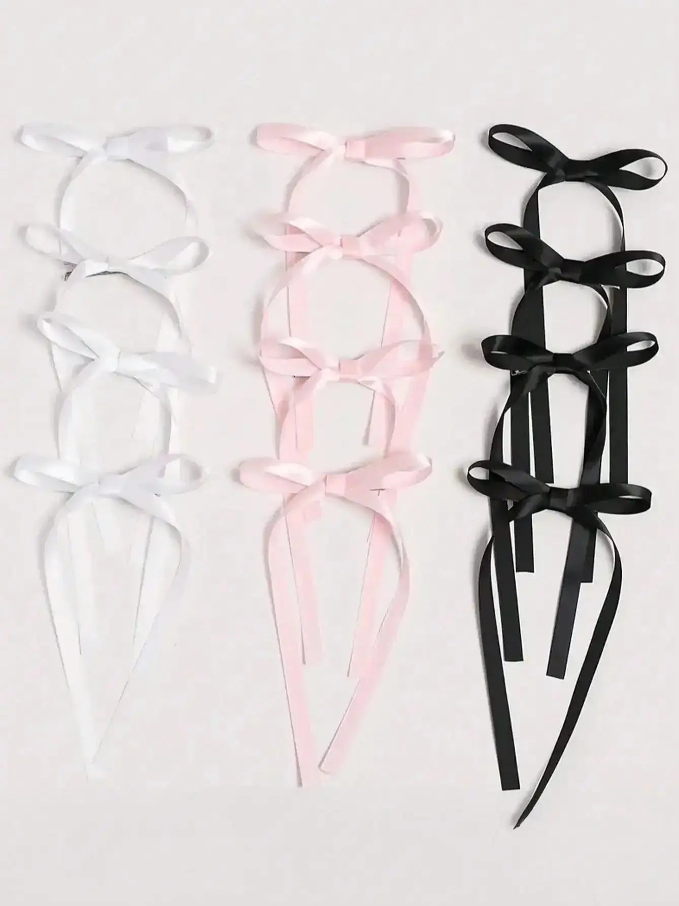 Bow Ribbon Hair Clips Set for Women & Girls