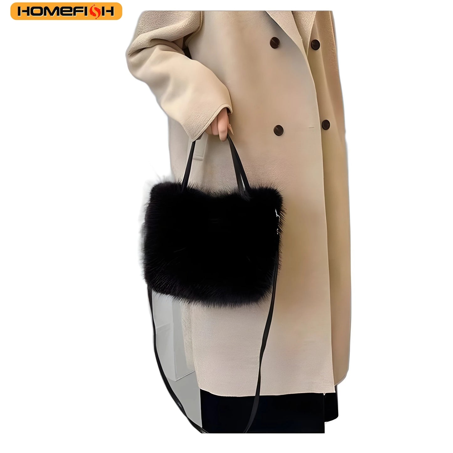 Luxury Plush Faux Fur Shoulder & Crossbody Handbag