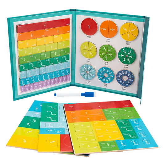 Children Magnetic Fraction Learning Math Toy