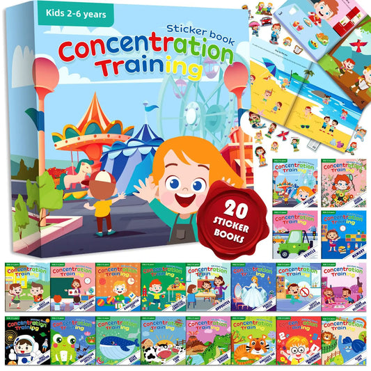 10/20 Volumes Sticker Book for Children Early Education