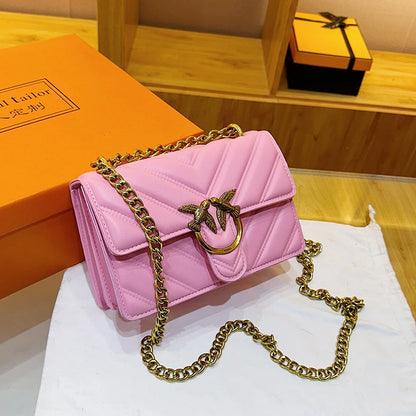 Luxury Quilted Leather Crossbody Handbag