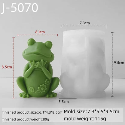 Frog Candle Silicone Mold DIY Gypsum Aromatherapy Candlestick