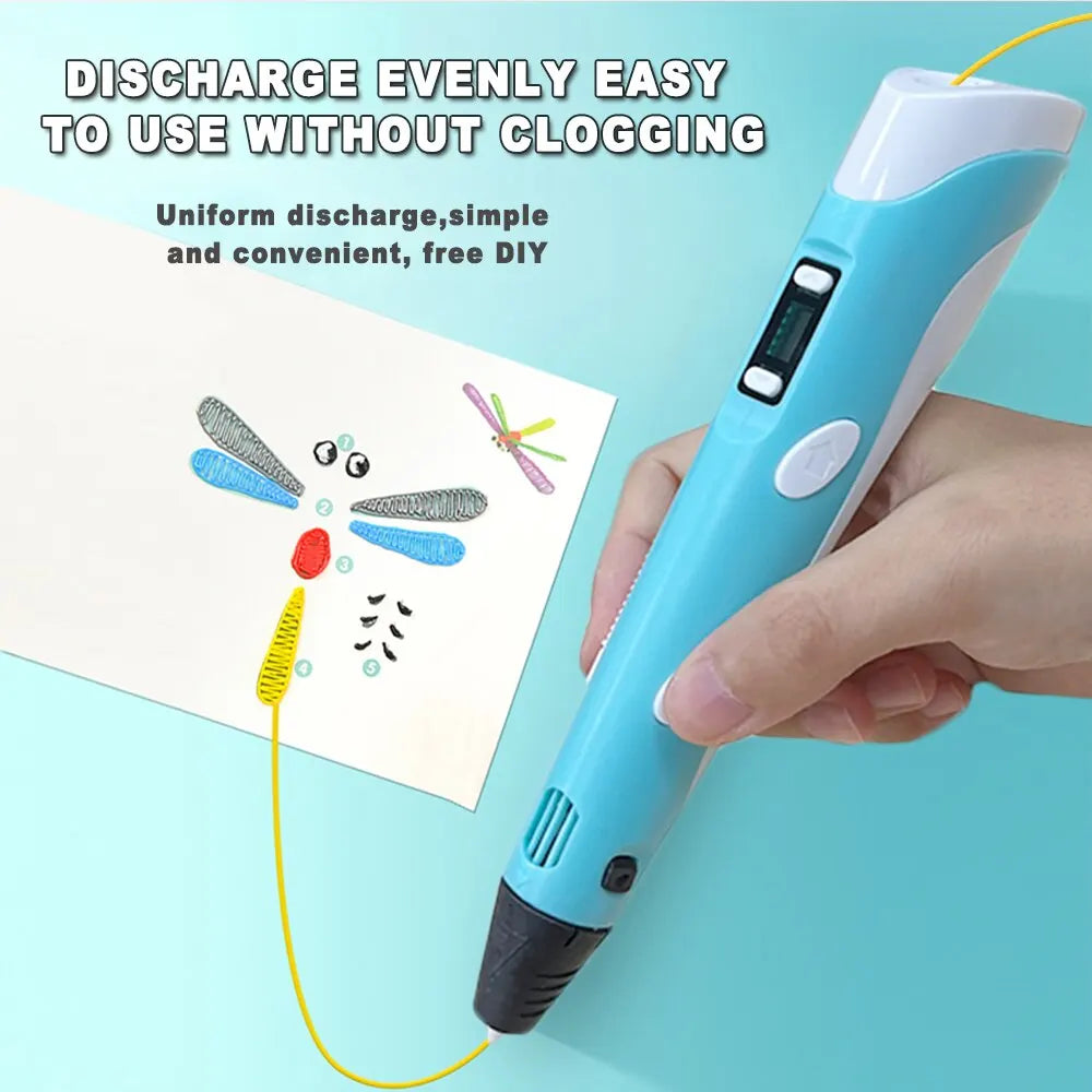USB 3D Printing Pen with 9m PLA Filament Kit