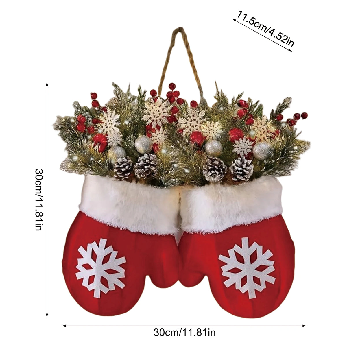 LED Christmas Gloves Wreath