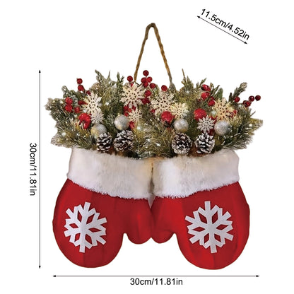 LED Christmas Gloves Wreath