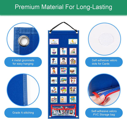Kids Visual Daily Routine Chart with 70 Activity Cards