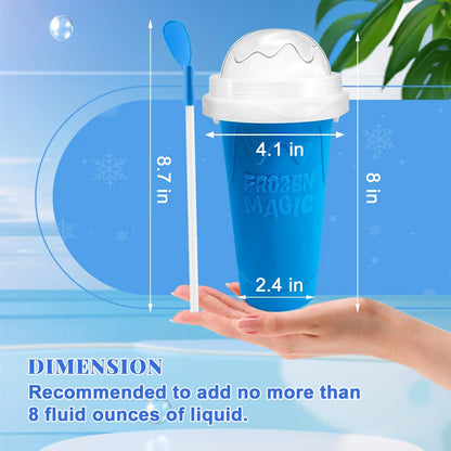 DIY Magic Slushie Maker Cup with Lid & Straw