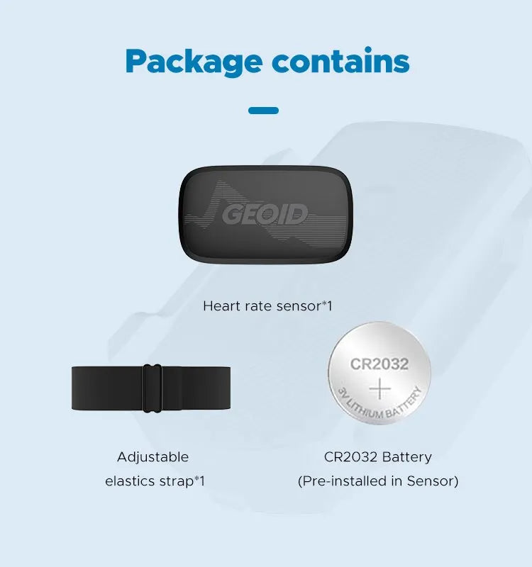 Bluetooth & ANT+ Chest Strap Heart Rate Sensor