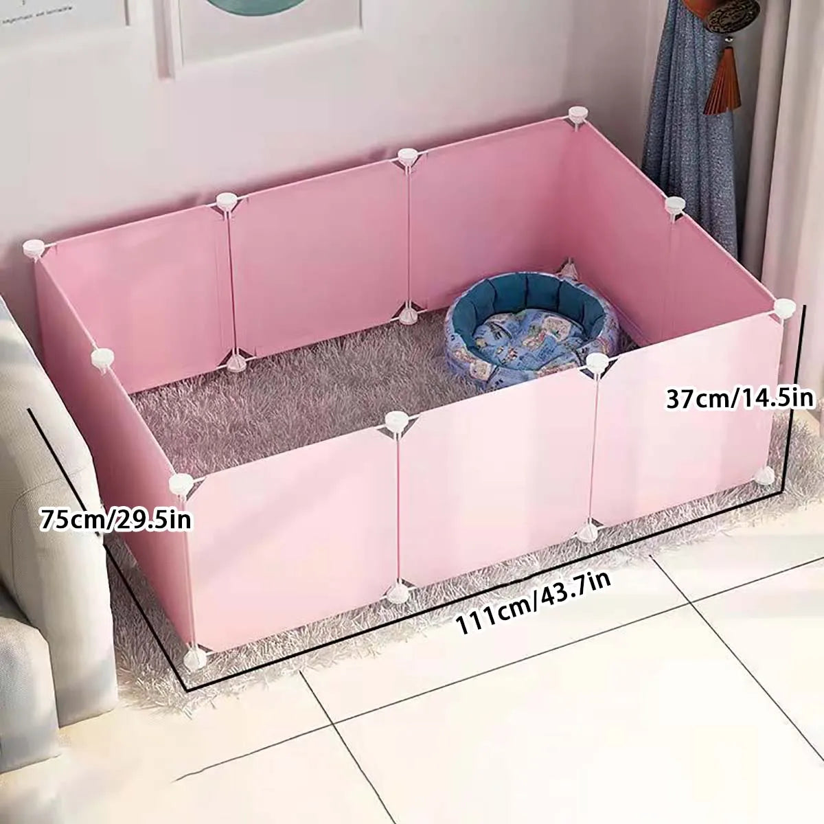 Small Dog Indoor Cage with Protective Fence