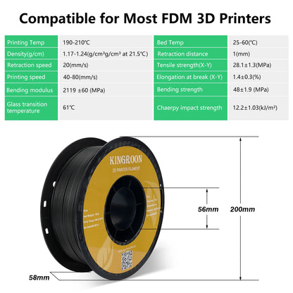 KINGROON 10KG 3D Printer Filament Bundle