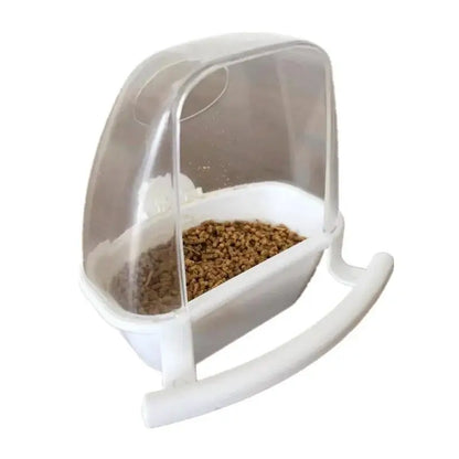 Clear Hanging Bird Feeder & Water Bowl