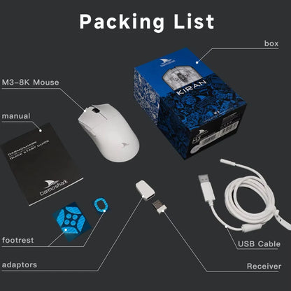 Darmoshark M3 V2 Ultralight Gaming Mouse with PAW3395 Sensor & 8K Polling